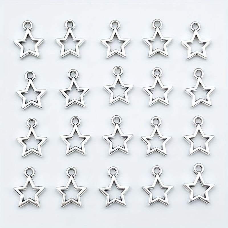 MINI ENAMEL STAR CHARMS FOR JEWELRY MAKING - 10 PACKAGES