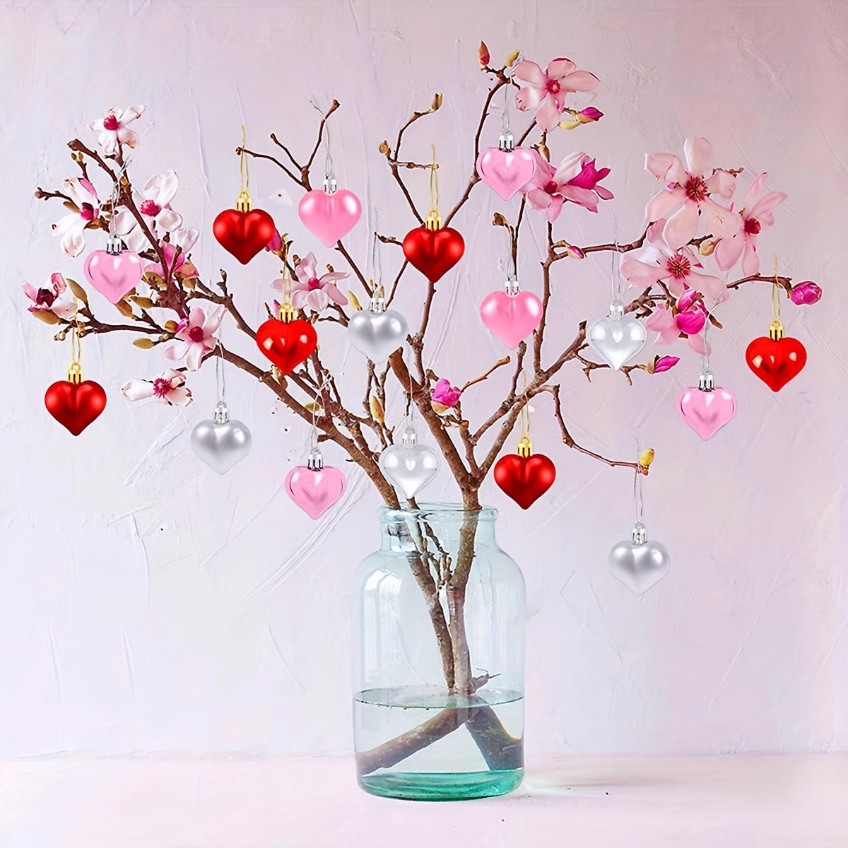 12 Pezzi Pendenti A Forma Di Cuore Per Decorazione Sospesa Di San Valentino  E Dell'albero Di Natale, Pendenti A Forma Di Cuore Romantici Per Feste,  Stanza, Salotto, Tavolo Da Pranzo Decorazione