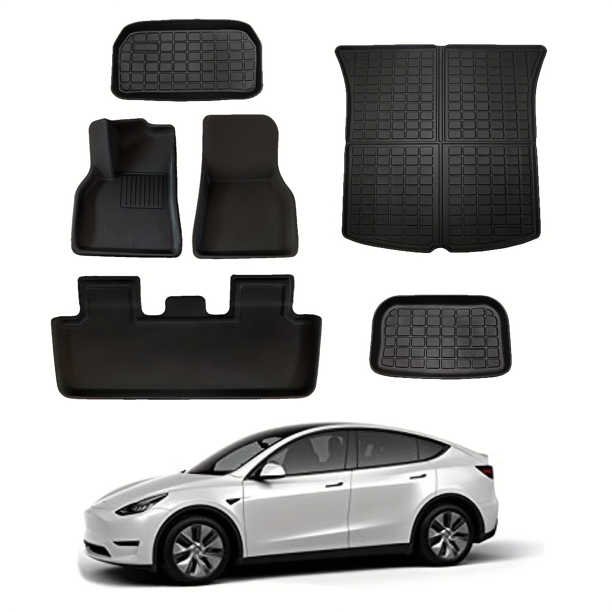Tapis de sol pour Tesla Model 3, ensemble complet de tapis de protection  imperméables pour toutes les saisons, accessoires de doublure de cargaison  adaptés au modèle 3 2021 2022 2023