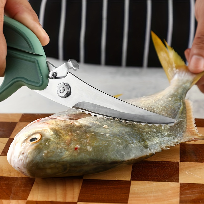 Heavy Duty Stainless Steel Chicken Bone Scissors for Kitchen Use