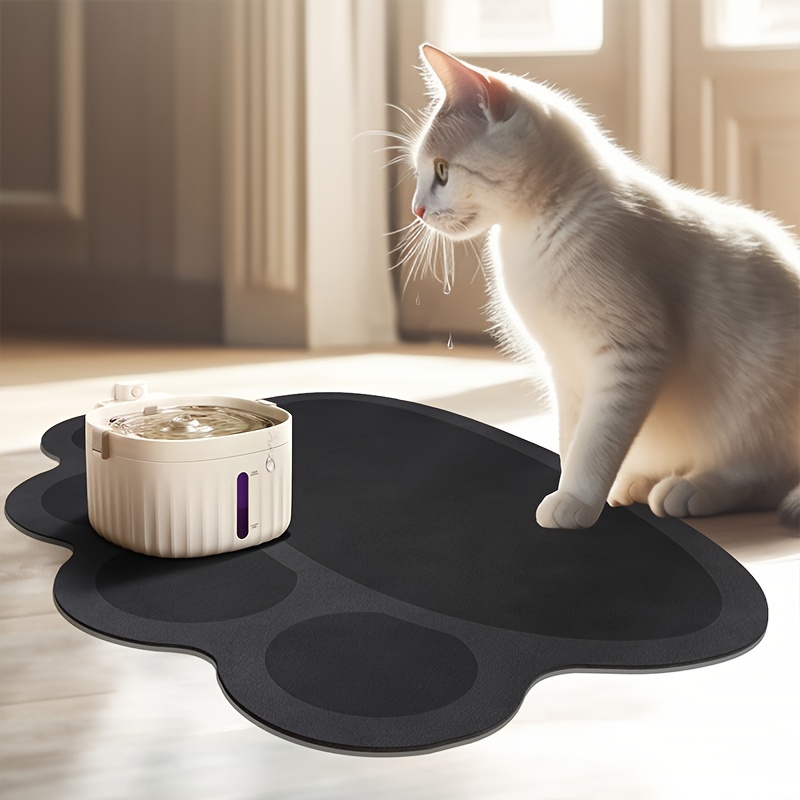 Paw Shaped Cat Feeding Mat, Non-slip Waterproof Cat Bowl Mat, Durable  Anti-scratch Pet Placemat For Indoor Cats - Temu