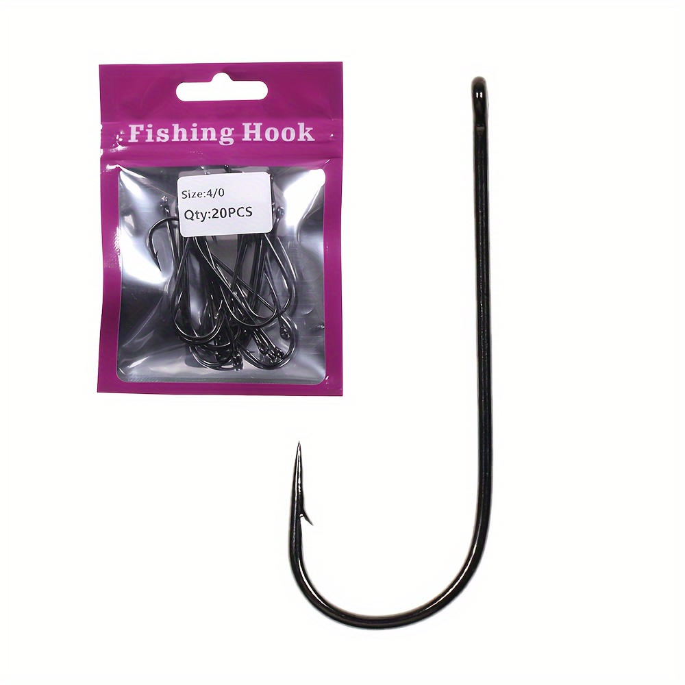 High Carbon Steel Fish Hook Set Red Nickel Crank Hook - Temu