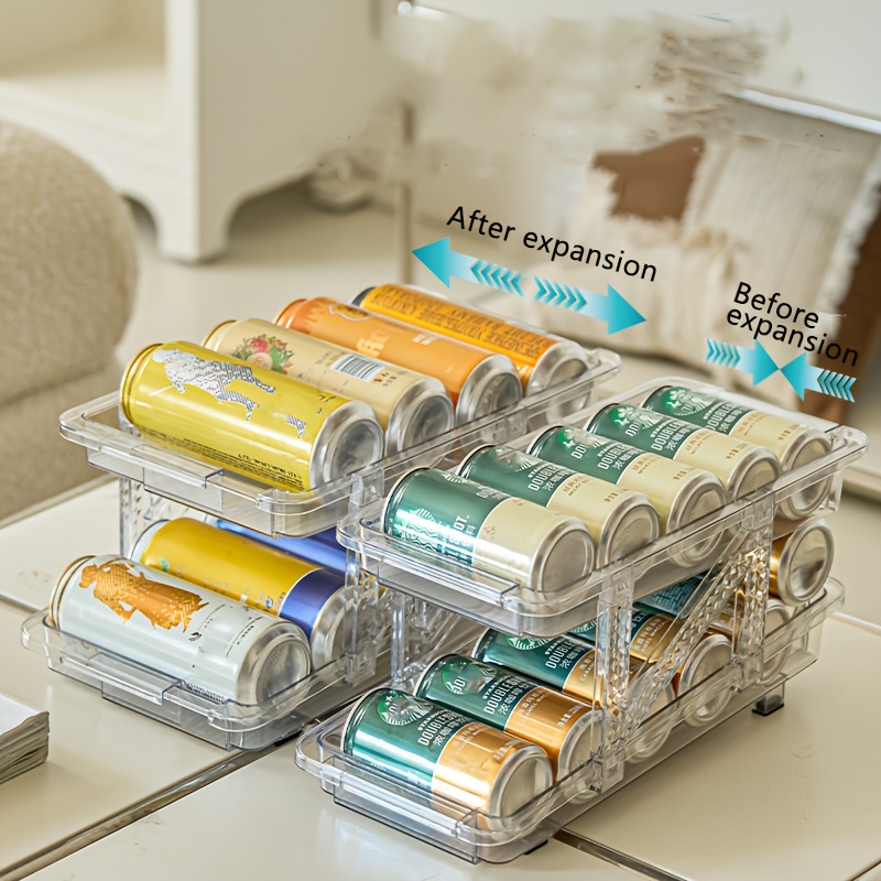 Telescopic Beverage Storage Box Double Layer Rack