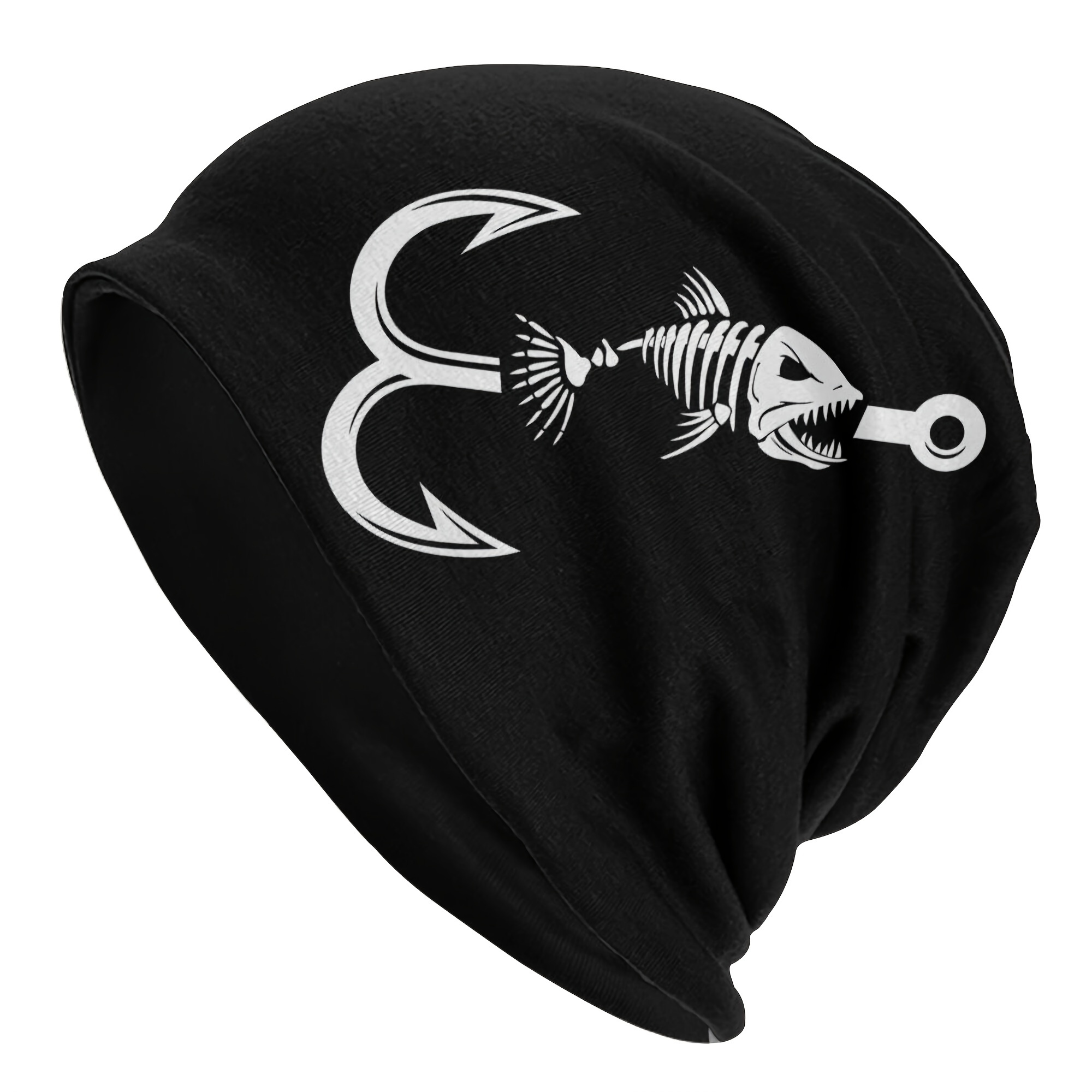 1pc Fish Bone Fishing Skeleton Skullies Pike Hunter Beanies Hat