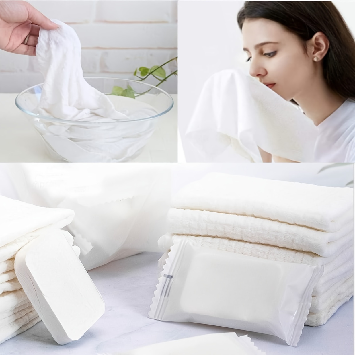 Asciugamani compressi Asciugamani da viaggio Asciugamani per il viso per