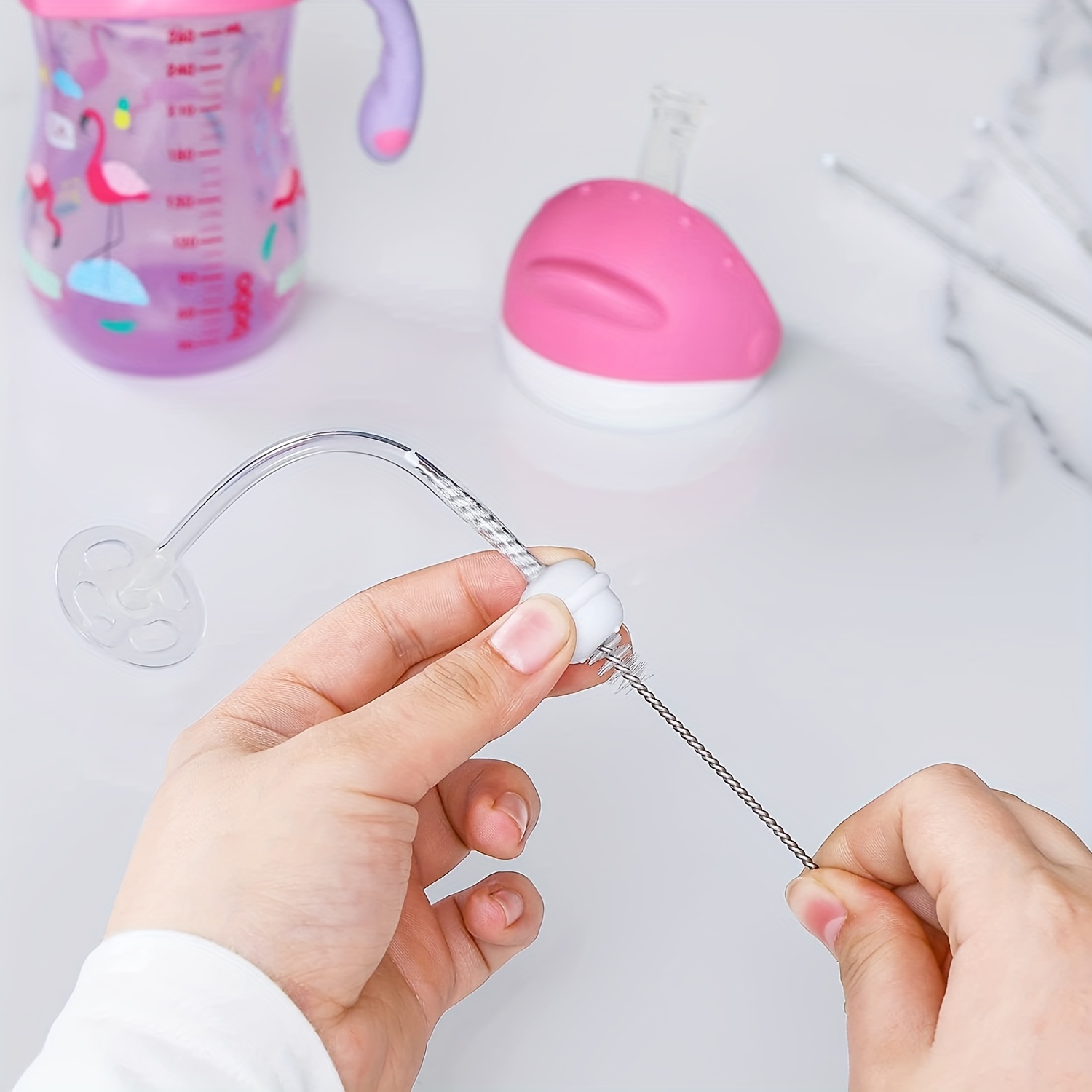 10-Inch Straw Cleaning Brushes - Set Of 10 | Food Grade Stainless Steel With Nylon Bristles | Tube & Pipe Cleaner