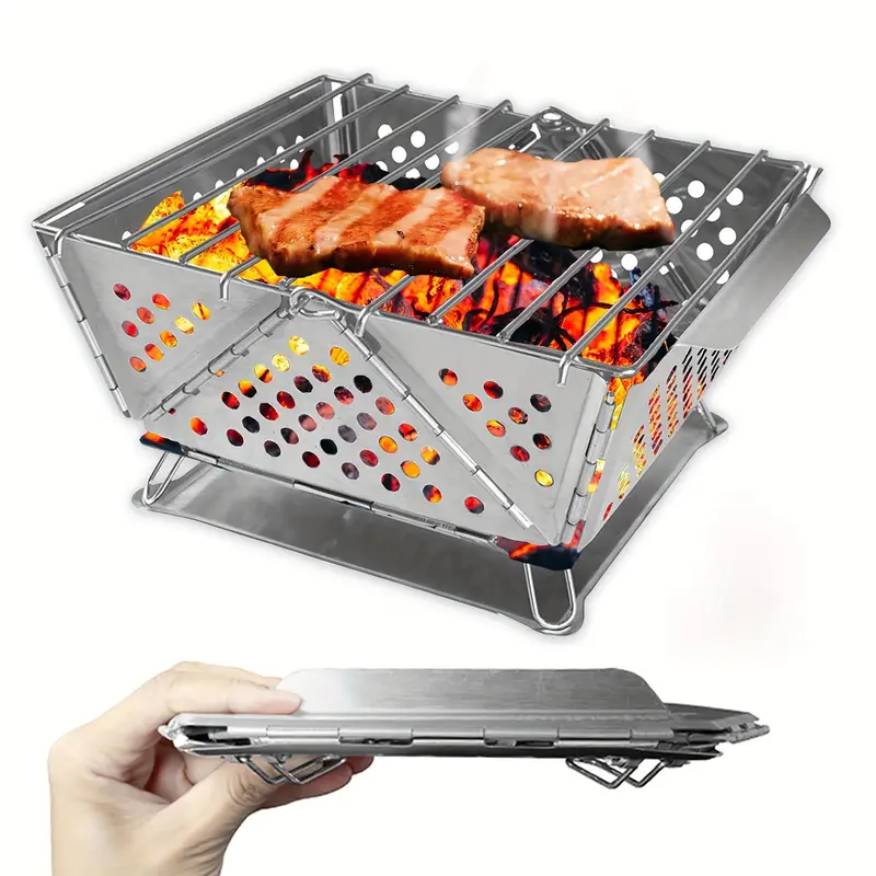 Barbecue Grill, Portable Folding Charcoal Bbq Grill, Small