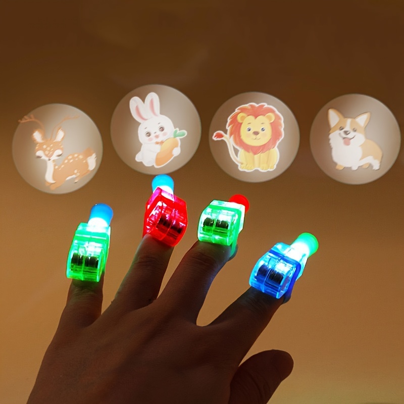 5pcs Dazzling Finger Lights Toys Bungee Flower Finger Lights Led