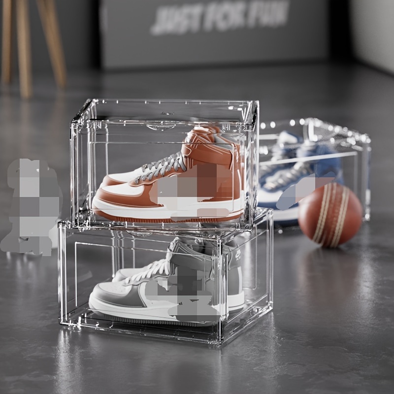 Cajas De Zapatos De Plastico Transparente Apilables - Temu