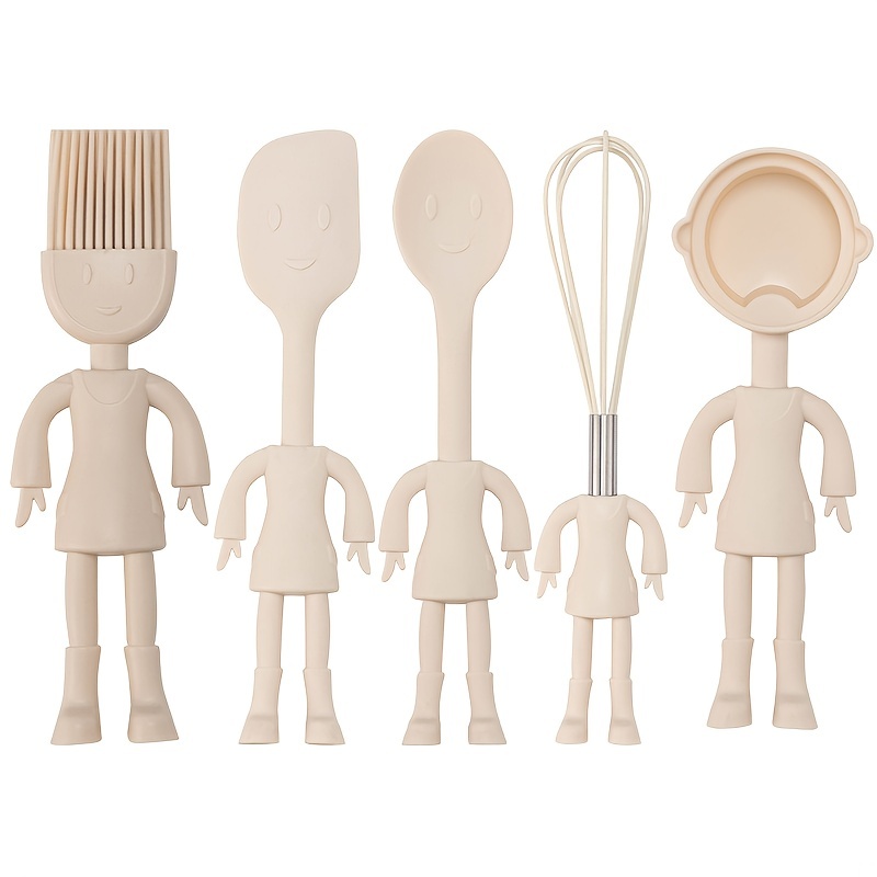 5pcs Cartoon Figure Baking Tools Set Including Silicone Spatula Whisk  Measuring Spoon And More Kitchen Gadgets Kitchen Stuff Kitchen Accessories  - Home & Kitchen - Temu