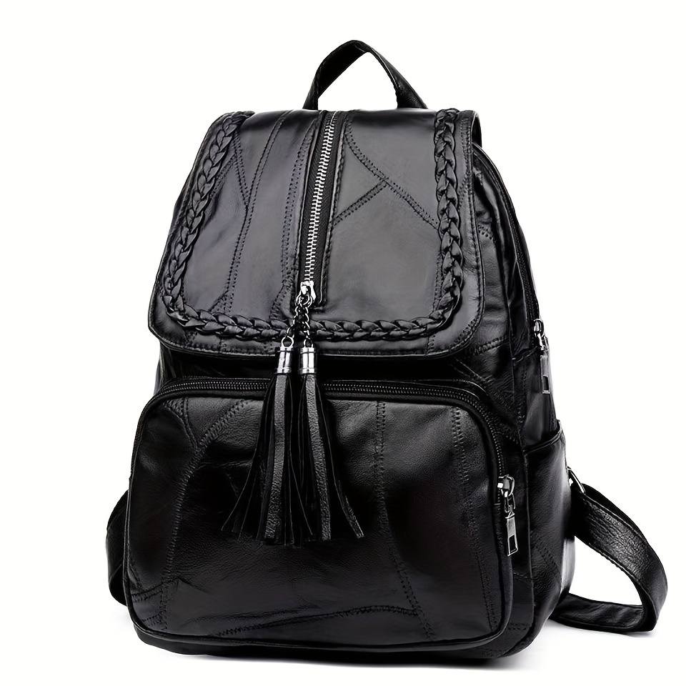 Women's Backpack Simple Solid Color Rucksack at Our Store
