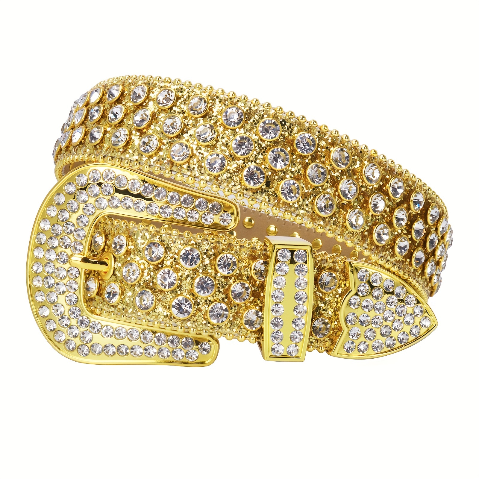 Premium Strap Men Women Fashion Bling Bling Rhinestones Crystal Diamond  Belts