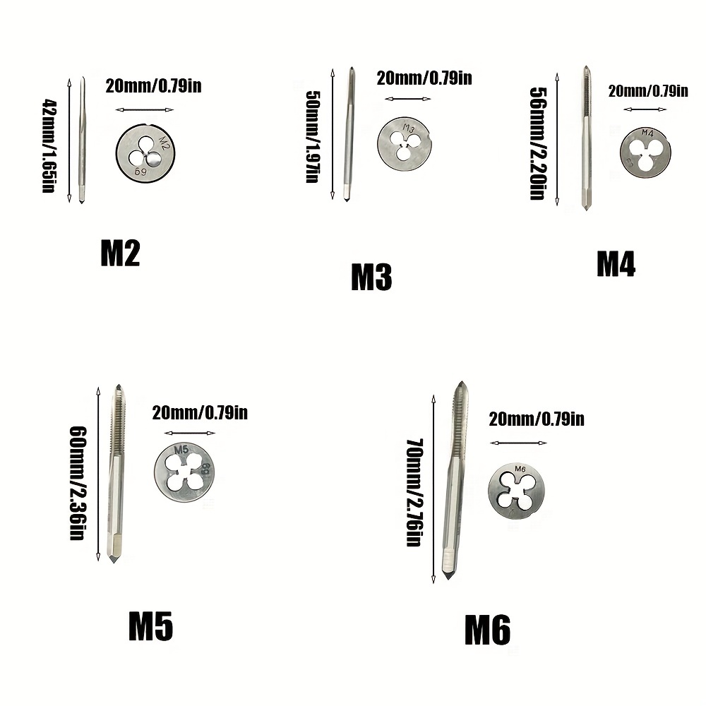 Taraud M6, pas de 1mm, Métrique, HSS ( Prix pour 1 )