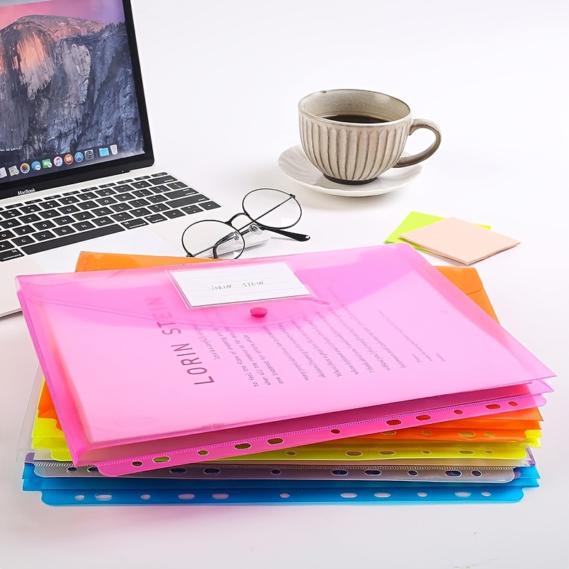12pcs Heavyweight Binder Pockets w/ Closure & 3 Ring Circles