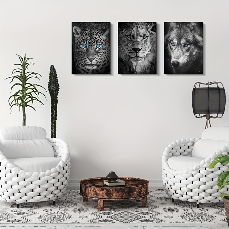 Blue White Leopard Fabric, Wallpaper and Home Decor