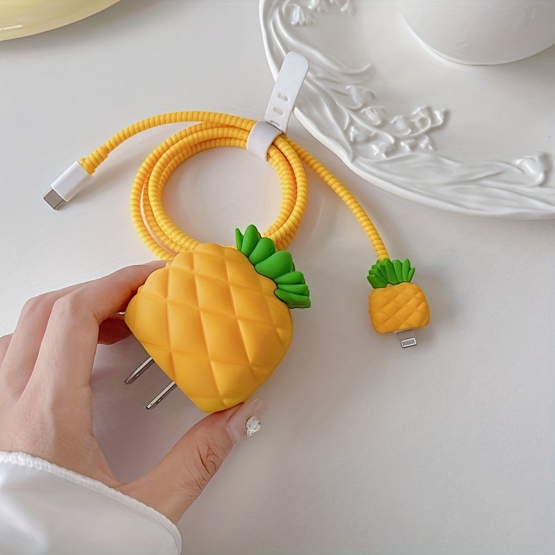 1pc Lindo Enrollador De Cable De Frutas Y Flores ¡Mantén Tus - Temu