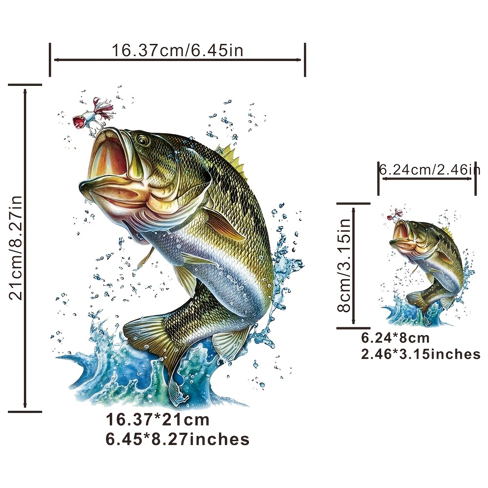 Bass Fish Iron Stickers T shirt Clothes Backpack - Temu Mauritius