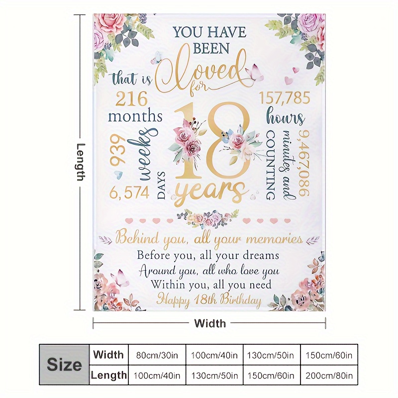 18 Year Old Girl Gift Ideas Blanket Gifts For 18 Year Old - Temu