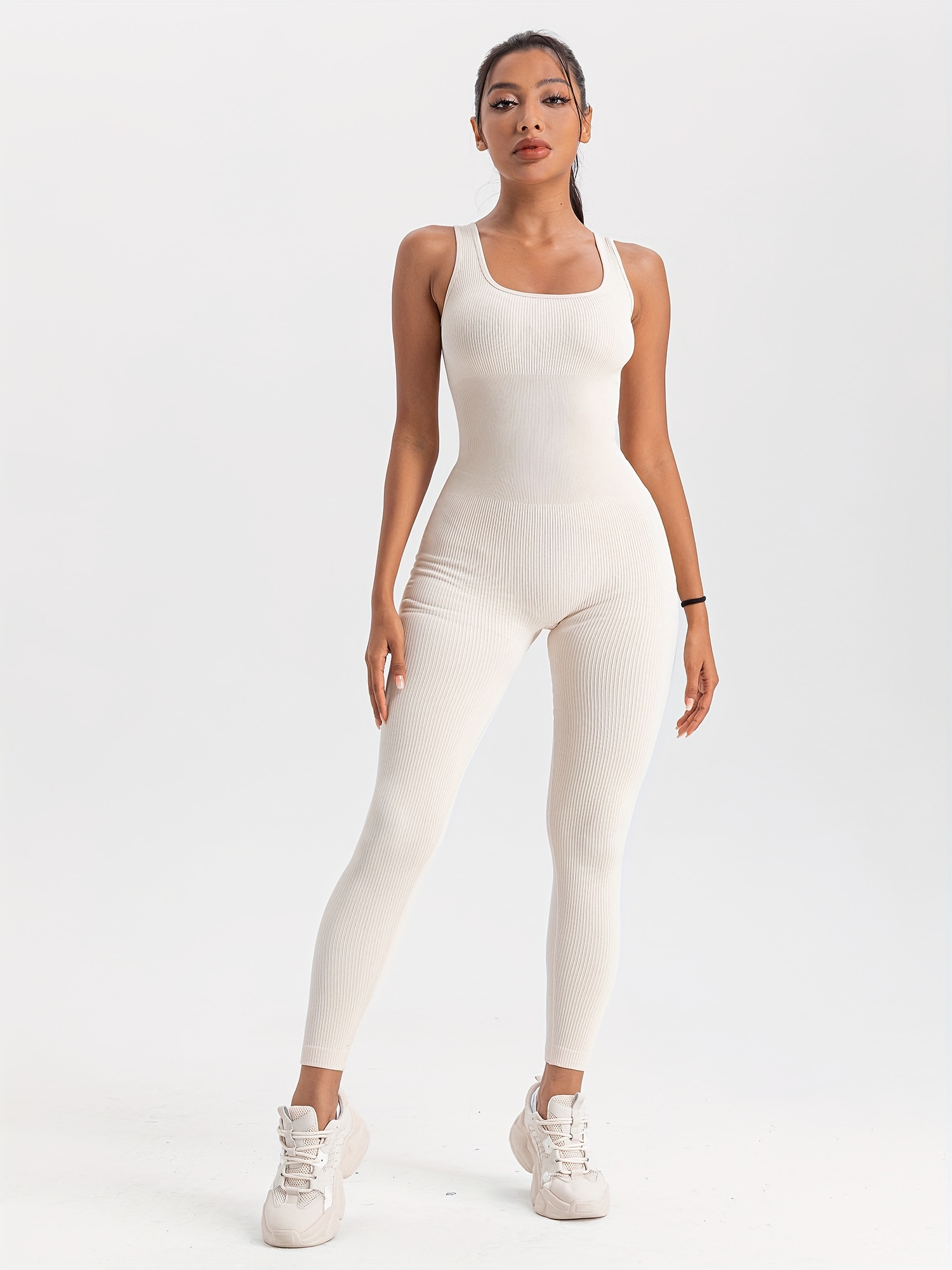 Solid Knitted Cami Bodysuit Sexy Sleeveless - Temu Canada