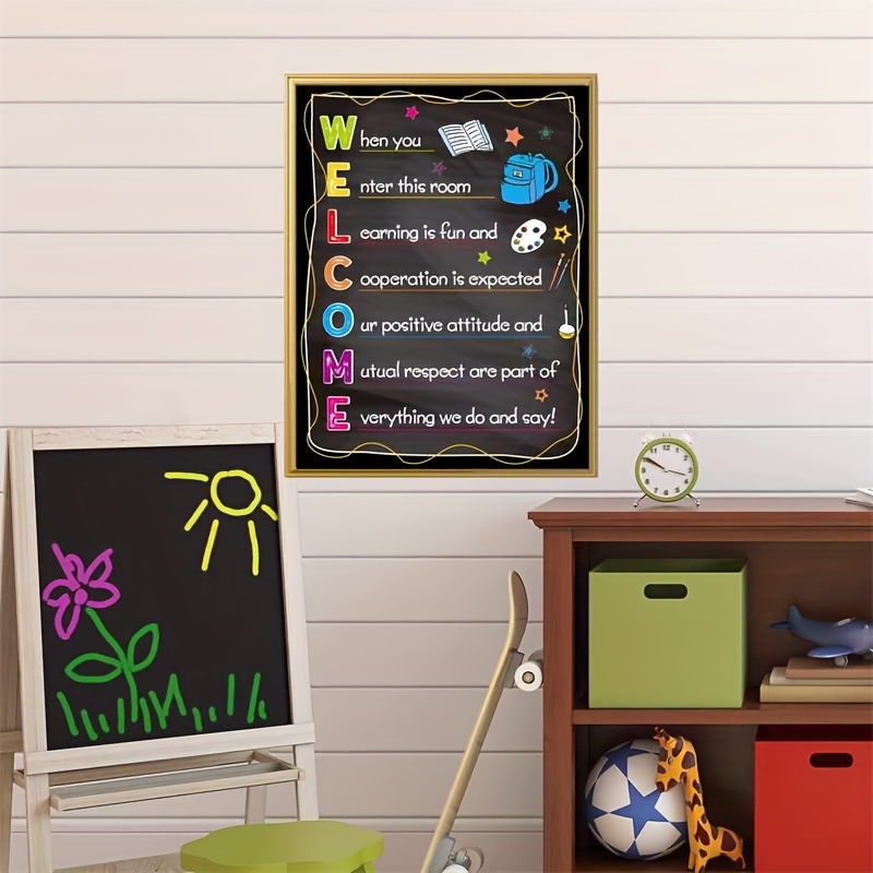 Welcome Classroom Decor Poster Back School Classroom - Temu