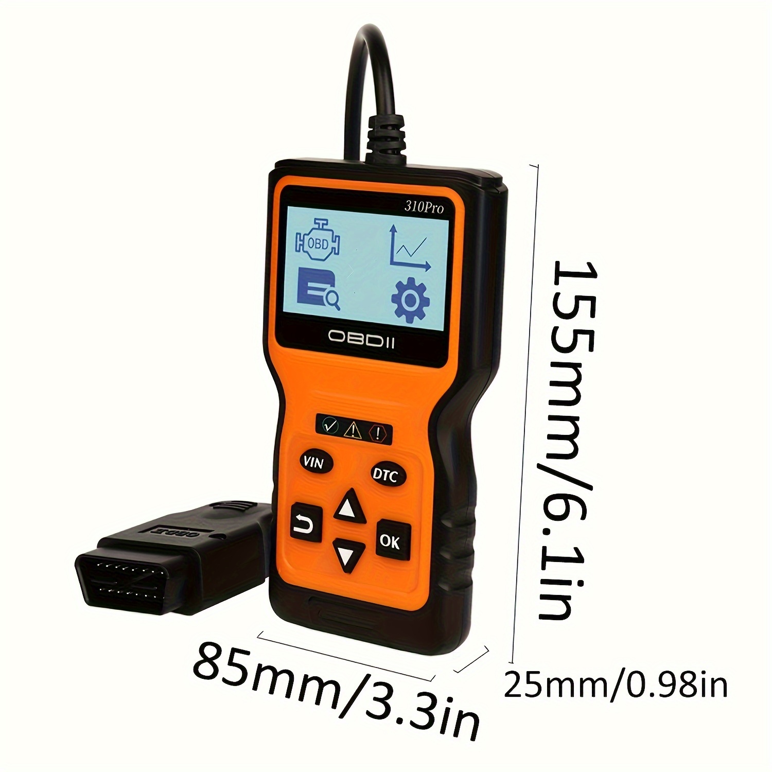 OBD2 Scanner Diagnostic Tool, Enhanced Check Engine Code Reader With Reset  OBDII/EOBD Car Diagnostic Scan CAN Tools For All Vehicles After 1996