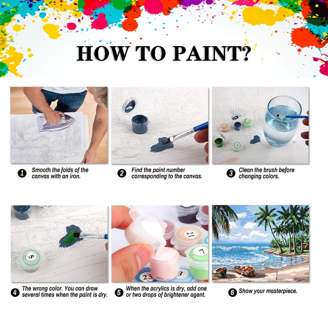 Diy Paint By Numbers Paint By Number For Beginners Easy - Temu