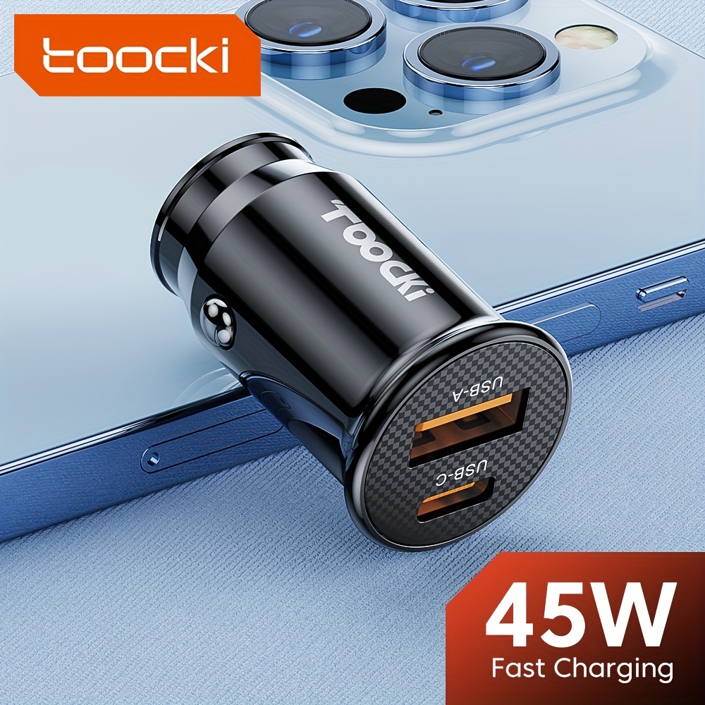 Double chargeur de voiture combo USB-C (20W) / USB-A (18W) vers USB-C, Câble