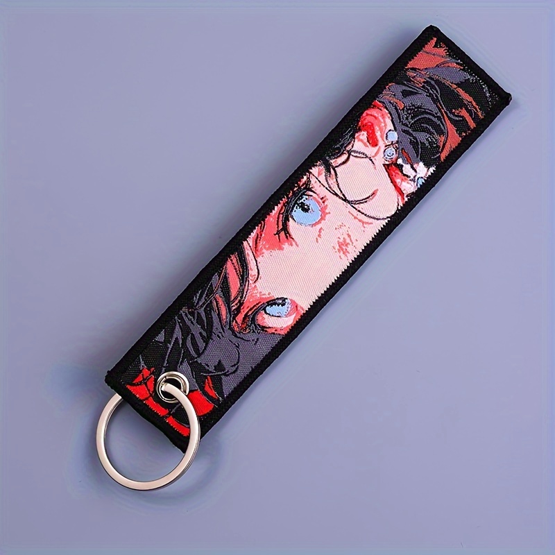 Embroidered hot sale keychain tag