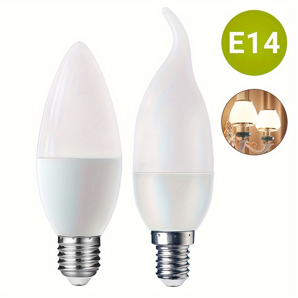 Bombilla LED E14 regulable para campana extractora, base E14 de 7 W,  equivalente a bombillas de 75 W, luz blanca diurna 6000 K AC110 V-120 V  para
