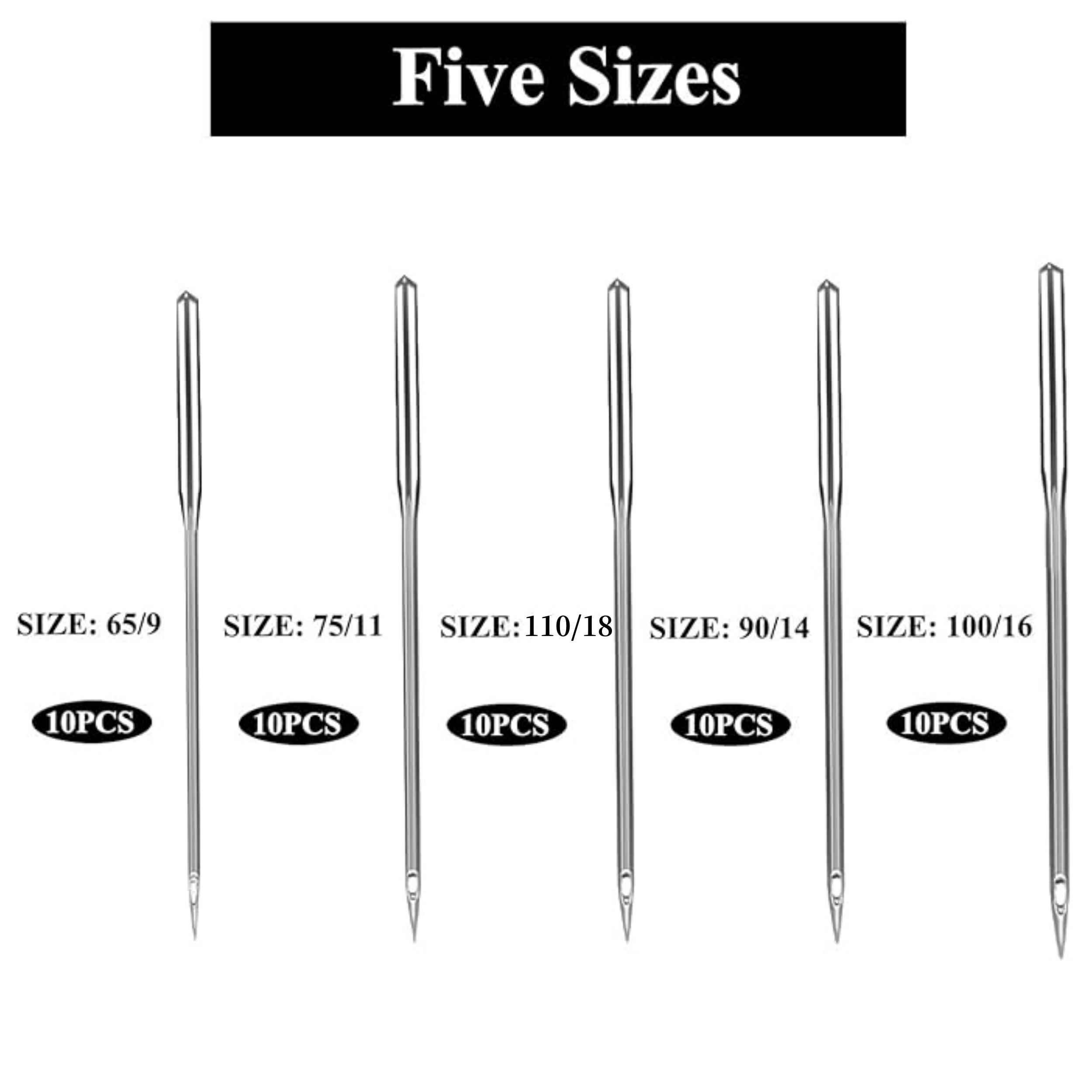 20Pcs/set Mixed Size Universal Sewing Machine All Size Needles Stainless  Steel Sewing Needles for All Domestic Sewing Machine