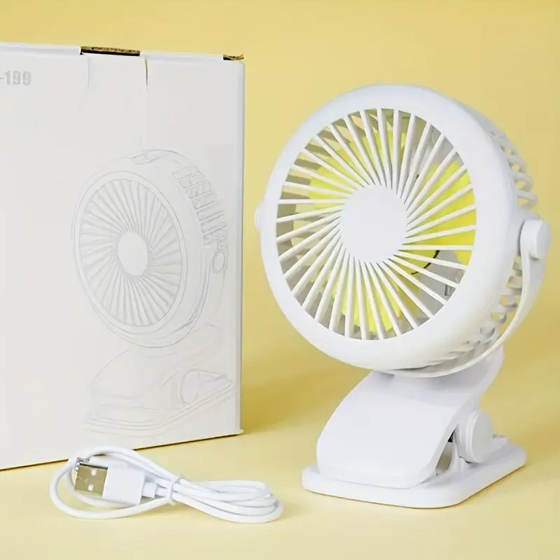 6 inch clip on fan 3 speeds small fan with strong airflow clip desk fan usb plug in with sturdy clamp ultra quiet operation for office dorm bedroom stroller details 8