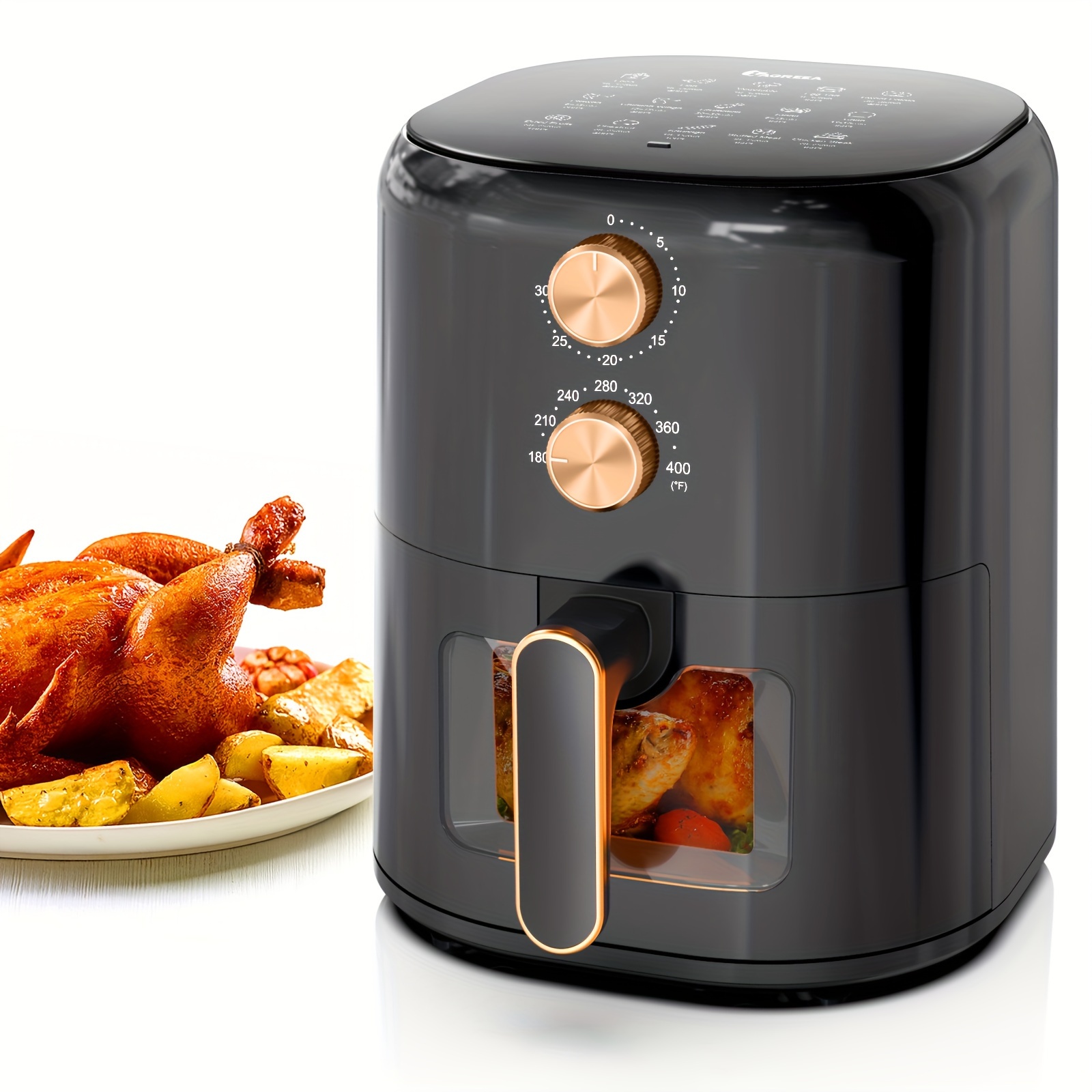 Electric Air Fryer Oven 220V 360°Baking LED Touchscreen Non Stick Cooking  Tool