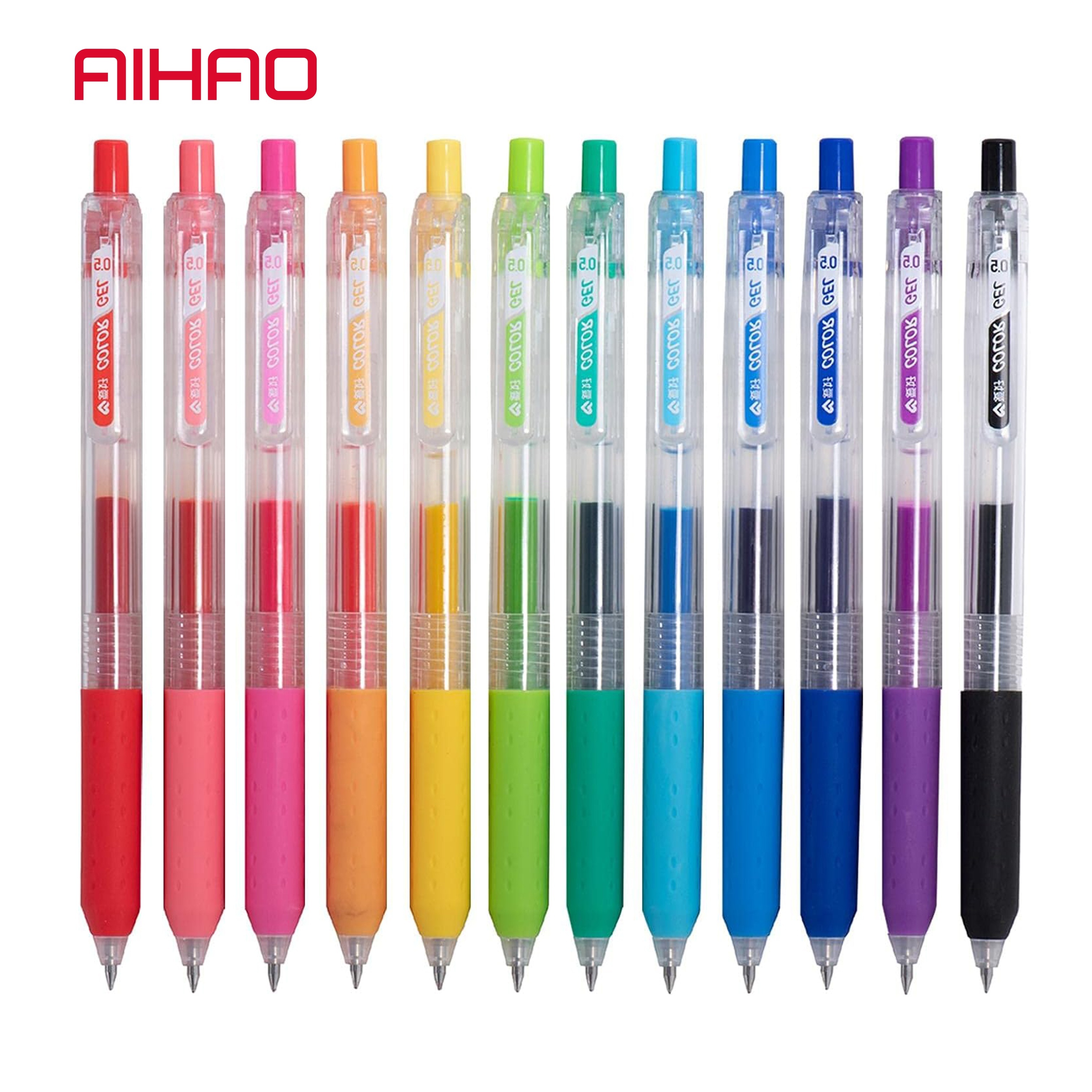 Japanese Style Gel Ink Pen 0.5mm Colorful Fine Ballpoint Maker Pen for  Office School Stationery Supply,Pack of 12, Assorted Colors 