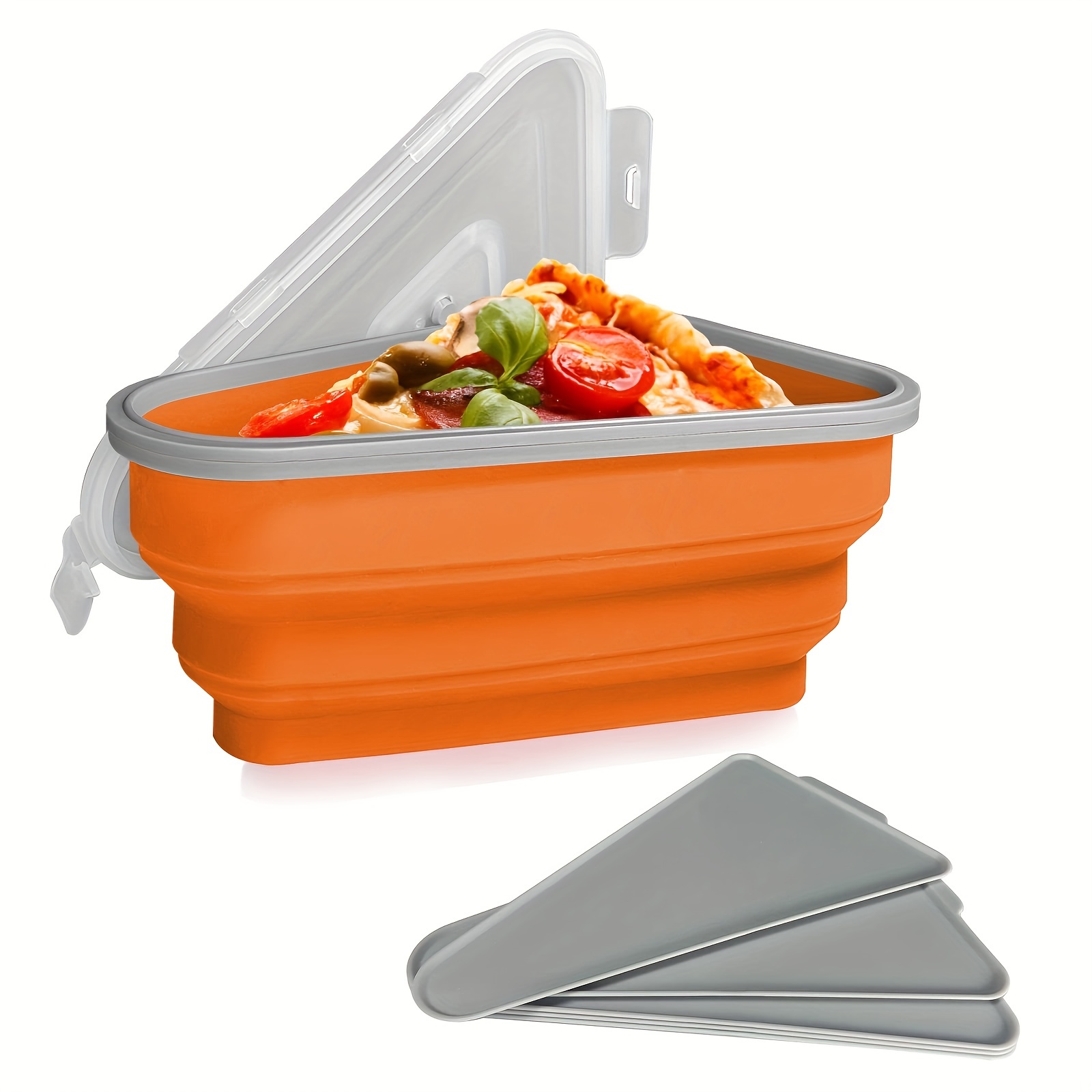 Reusable Pizza Storage Container With 5 Microwavable Serving Trays