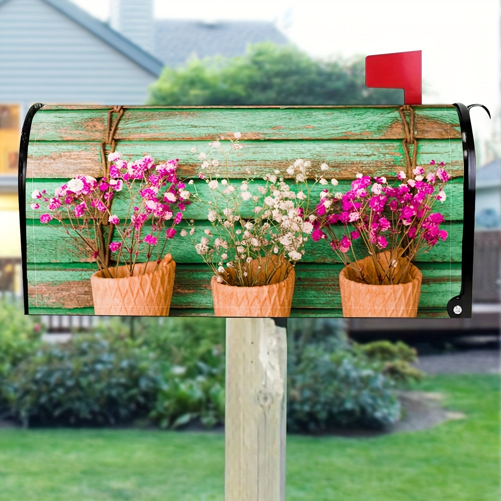 Brighten Home A Spring Flower Themed Welcome Mailbox Cover - Temu Australia