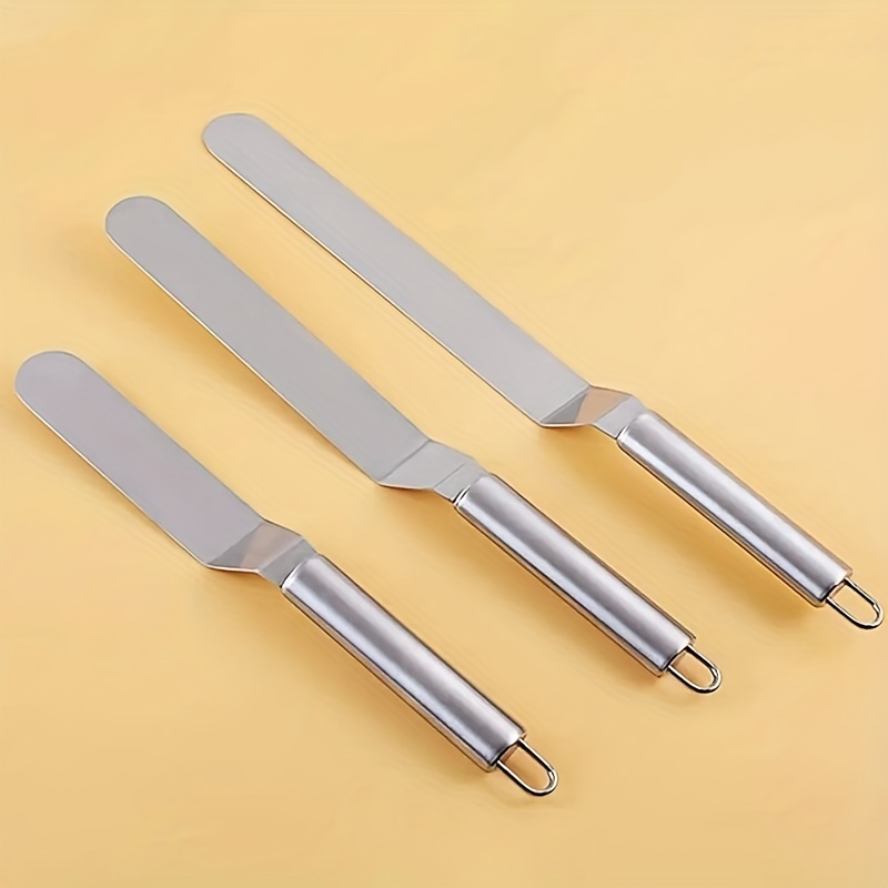 Cake Decorating Angled Icing Spatula, Stainless Steel 6 Offset