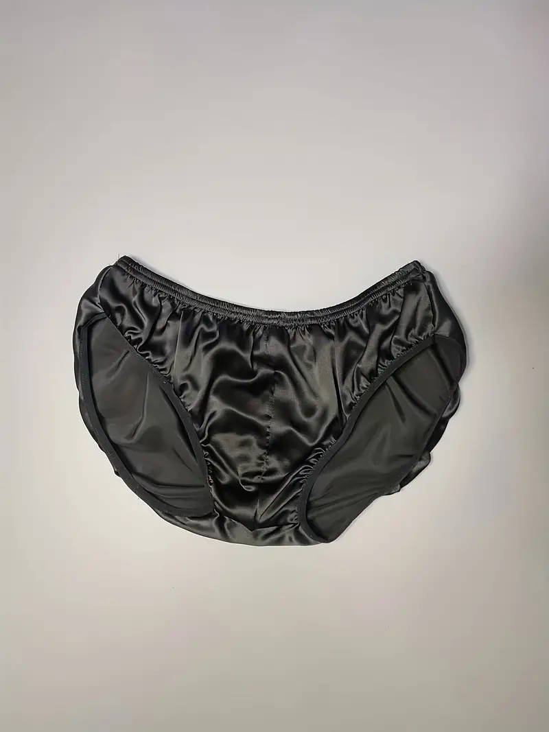 Men's Mulberry Silk Basic Low waist Briefs Men's Underwear - Temu