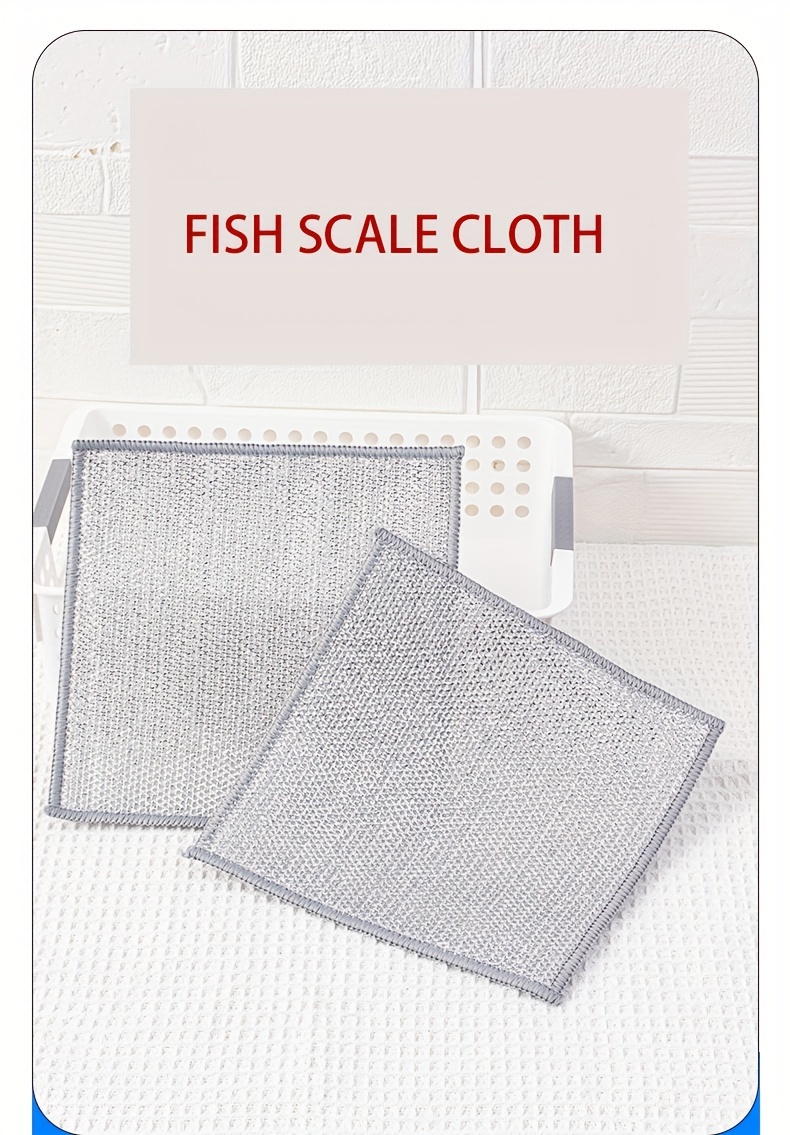 Multipurpose Wire Miracle Cleaning Cloths,Multipurpose Wire Dishwashing  Rags for Wet and Dry,Multifunctional Non-scratch Wire Dishcloth,Wire