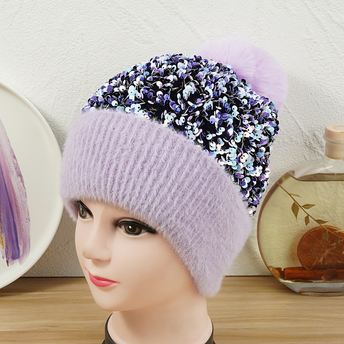 2023 Real Pom-poms for Hats Ear Flaps Warm Super Cute Winter Hat