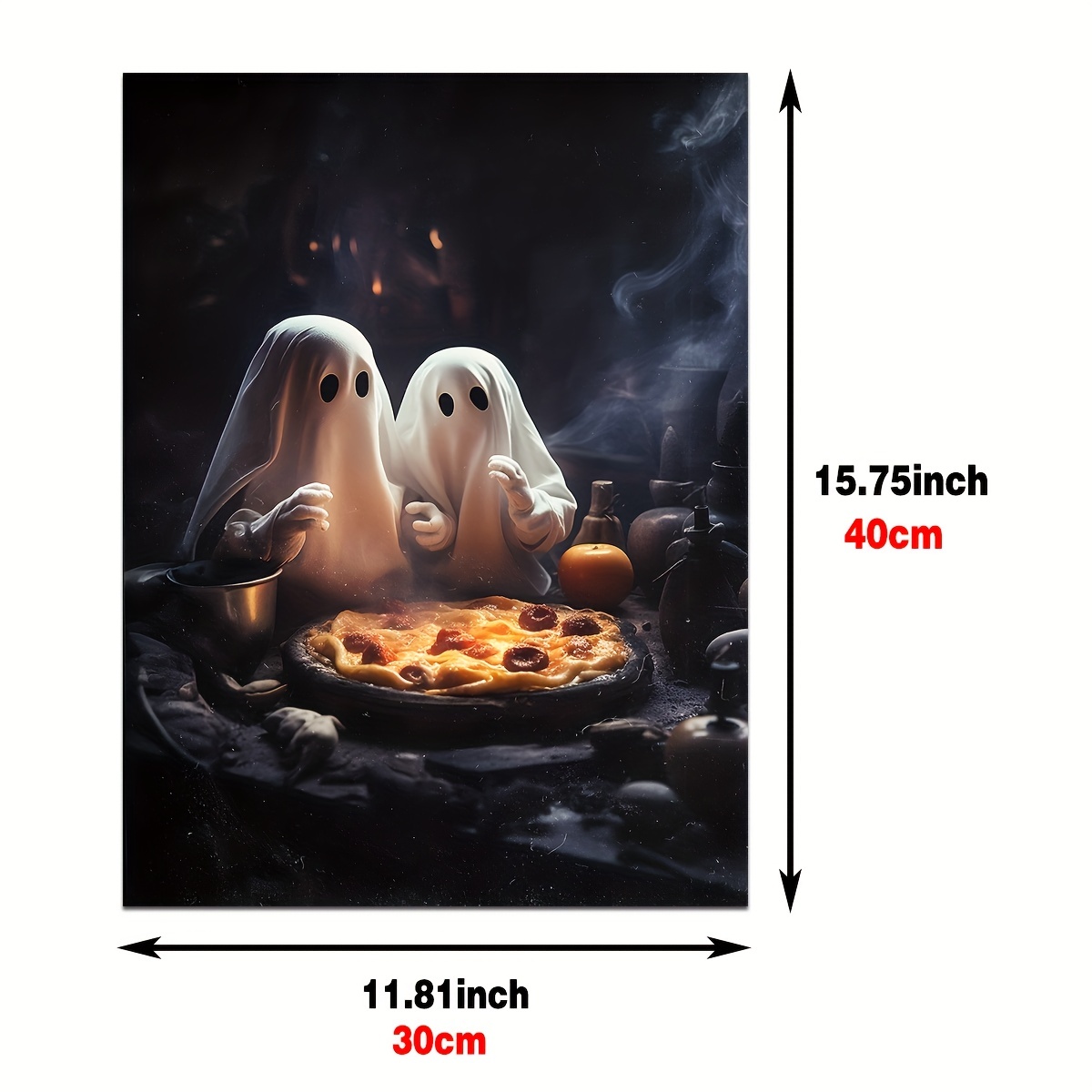 Impressão em tela, arte de parede, desenho de Halloween Boo Ghost
