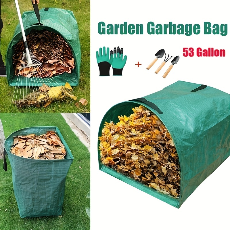 Leaf Bags Leaf Bag Holder Reusable Yard Bags Heavy Duty Waterproof