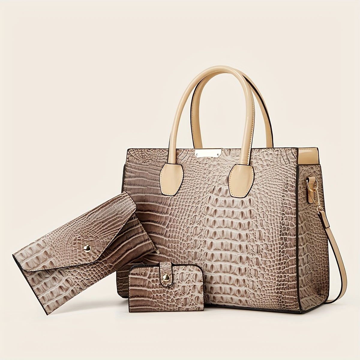 Soft Genuine Leather Handbag For Women, Letter Decor Crossbody Bag, Luxury  Satchel Purse With Top Handle - Temu