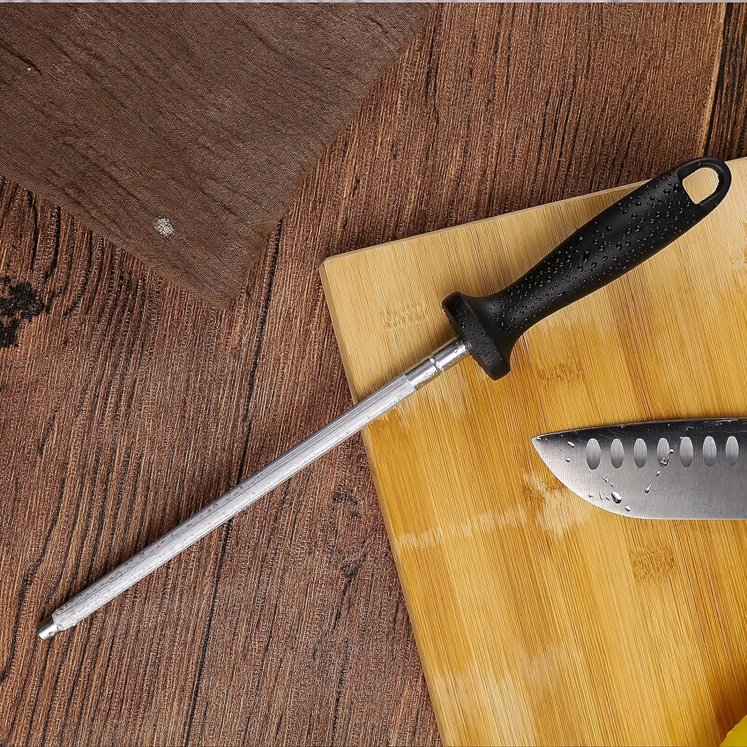 Honing Steel 9.5 Professional Chef Knife Sharpener Rod Sharpening