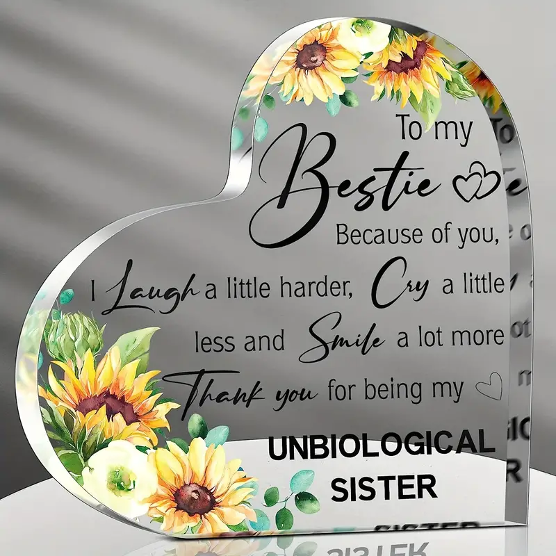1pc, The Best Plaque For Women's Gifts, The Best Gifts For Women Sister  Gifts, Birthday Thank-you Gifts, And Acrylic Friendship, Birthday Gift,  Creati