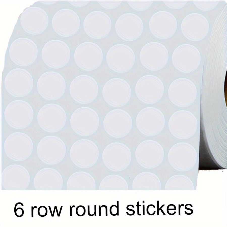 TownStix 40 Pieces, 6 - Number Stickers, Waterproof Vinyl Stick On Numbers  - White