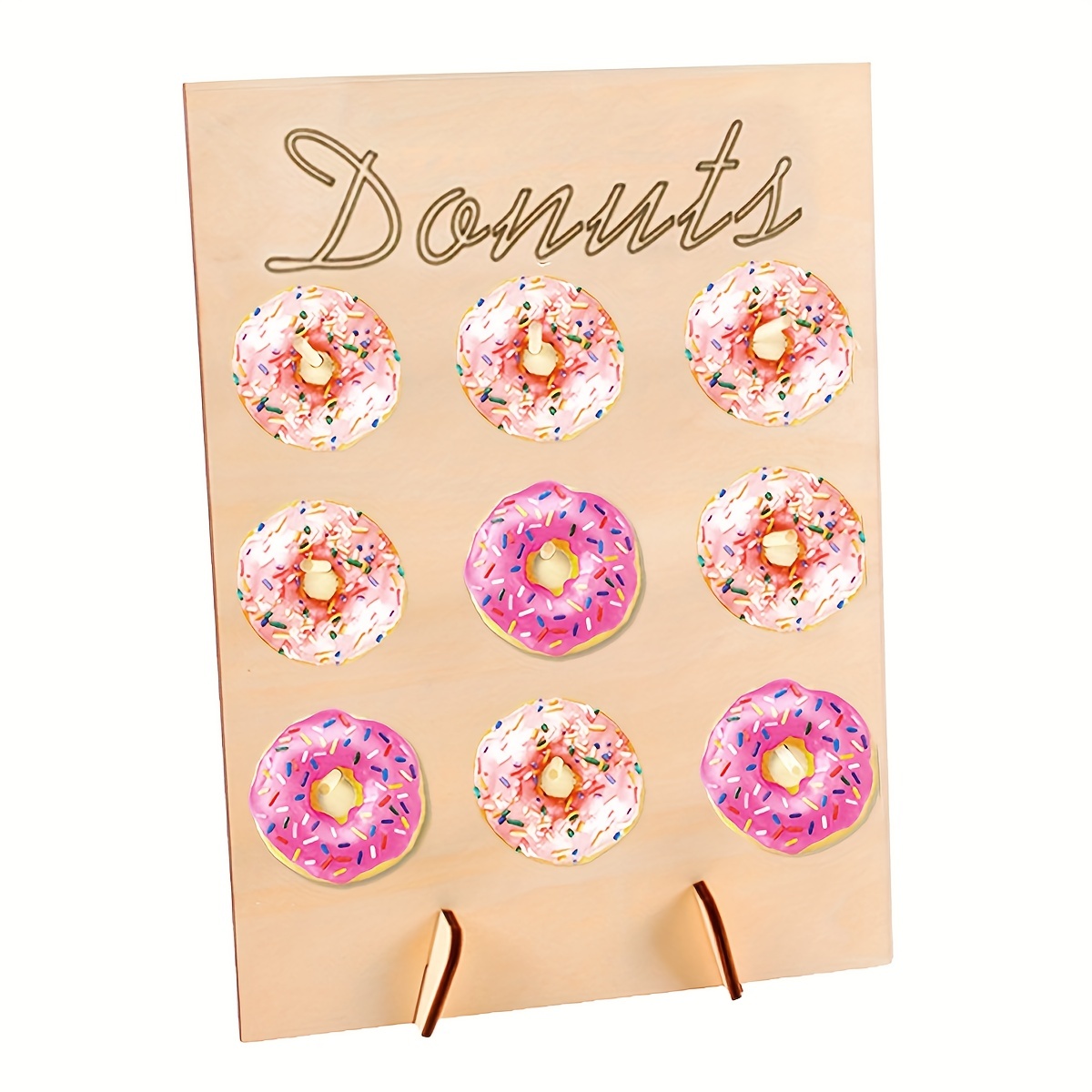 5 Piezas Soportes de Donut de Madera Soporte de Donut Soporte de Exhibición  de Donut Desmontable para Suministros de Fiesta de Cumpleaños de Boda  (estilo redondo) (hy) YONGSHENG 8390614061460