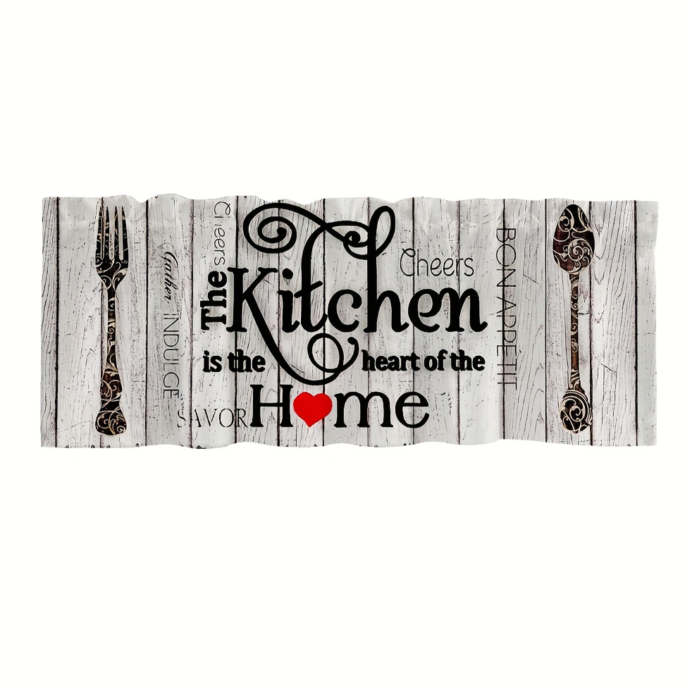 Spices And Herbs Kitchen Curtains With Rod Pocket Artistic - Temu