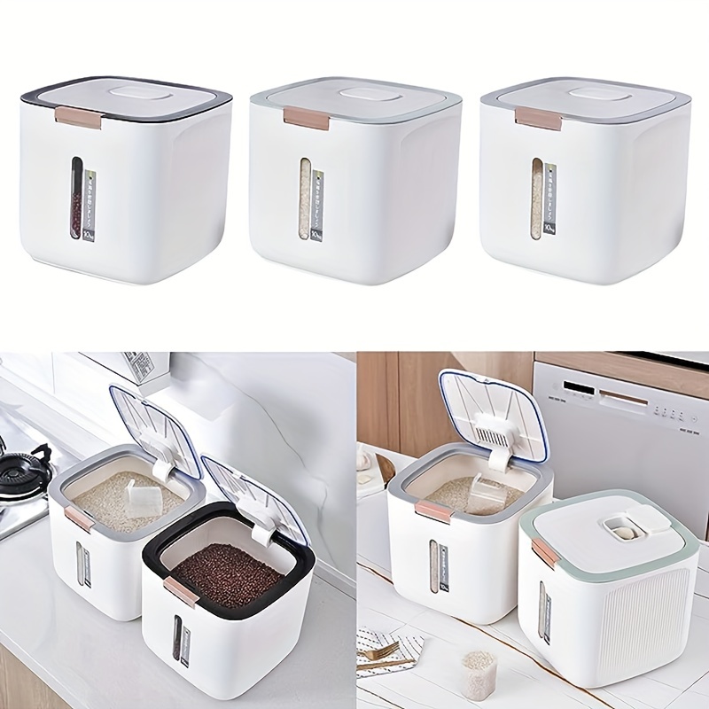Rice Container, Multifunctional Grain Storage Box, Space Saving Storage  Containers For Rice, Cereals, Grains, Flours, Pet Food, Household Rice  Dispenser, Food Storage Jar, Home Kitchen Supplies - Temu