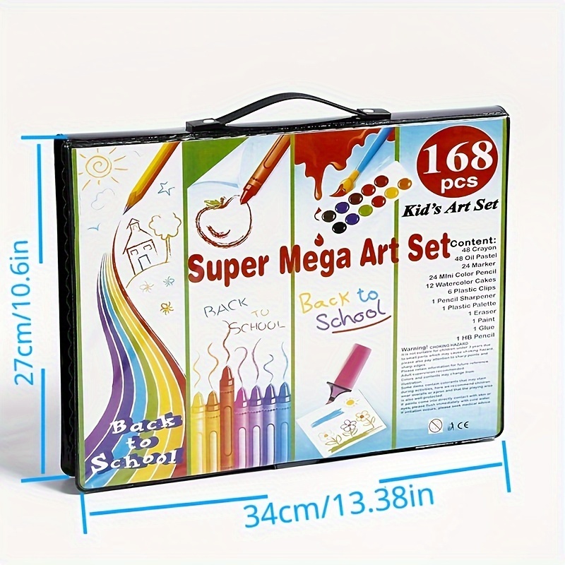 168 PCS Children Art Painting Set Watercolor Pencil Crayon Water