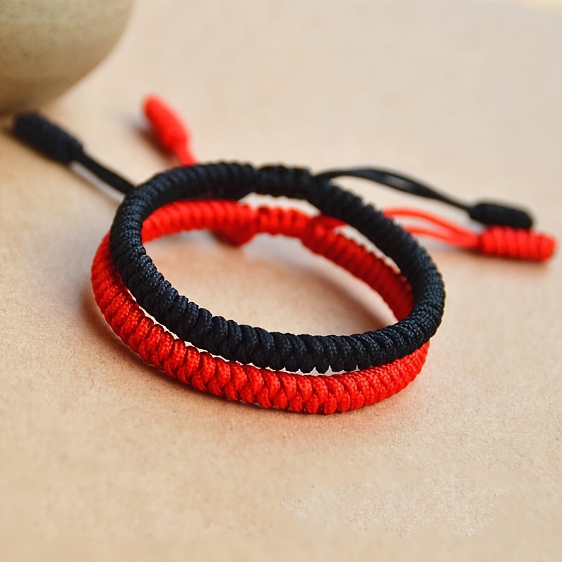 Bracelet de Survie Paracorde Noir & Rouge - Bracelets Tendances
